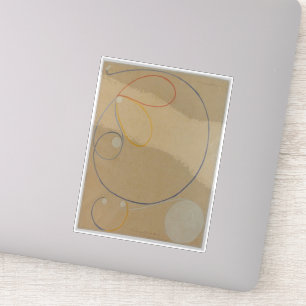 Sticker Hilma Af Klint, Seven Point Star No7, Art Abstrait