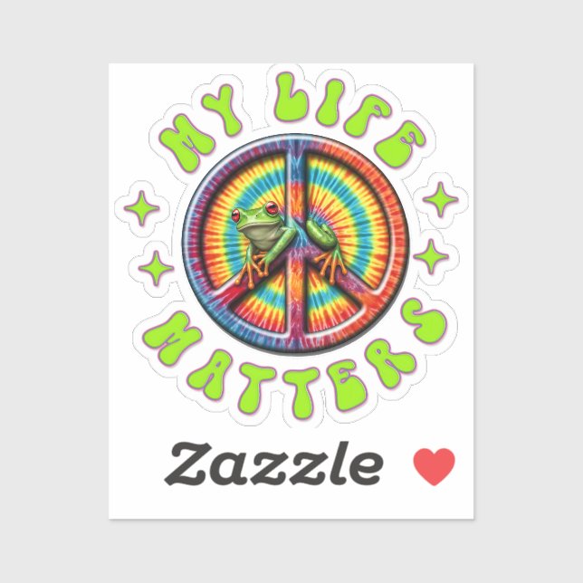 Sticker Hippie Love Peace Life Matters Custom  (Feuille)