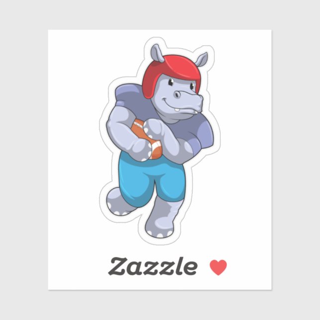Sticker Hippo à Football Sports (Feuille)