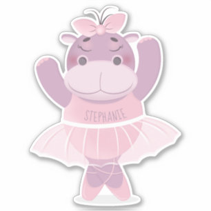 Sticker Hippo Ballerina