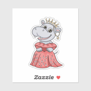 Sticker Hippo Princess