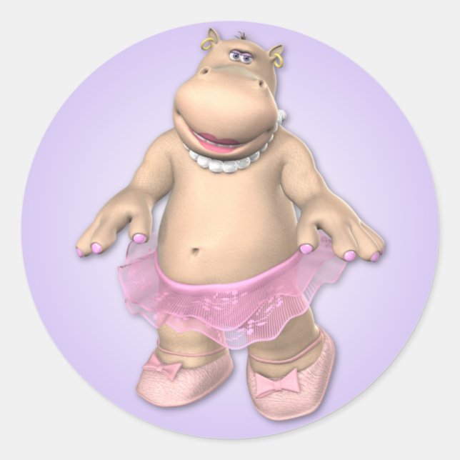 Sticker Hippo TuTu (Devant)