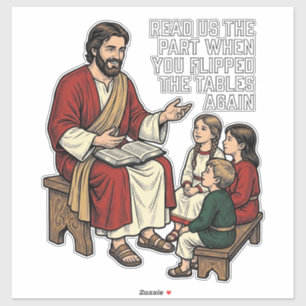 Sticker Histoire de la Bible drôle Vintage Professeur reli