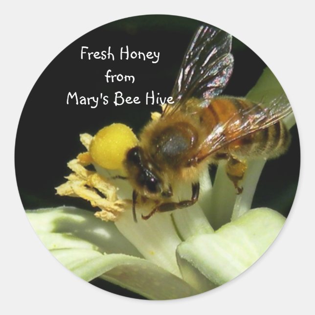 Sticker Hive Hive de Miel frais Étiquettes (Devant)
