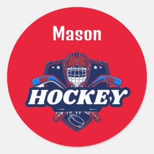 Sticker Hockey Gear - Personalized -Add Name #