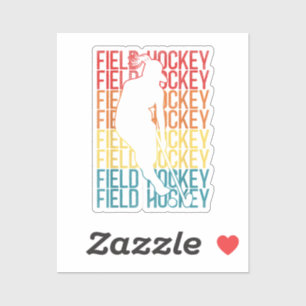 Sticker Hockey sur gazon Vintage rétrograde Hockey sur gaz
