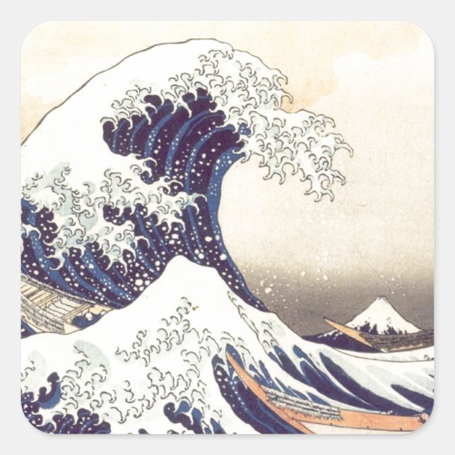 Sticker Hokusai 'The Great Wave' (Devant)