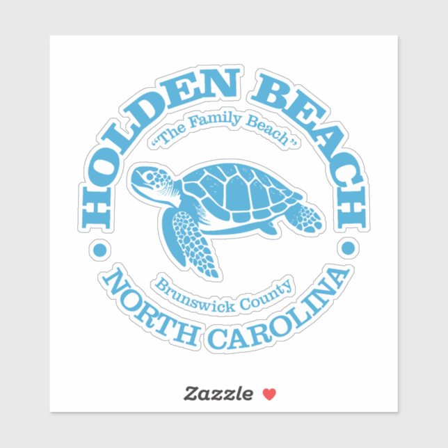 Sticker Holden Beach (tortue de mer) (Feuille)