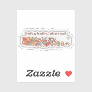 Sticker Holiday Loading Progress Bar Cute Christmas Vinyl
