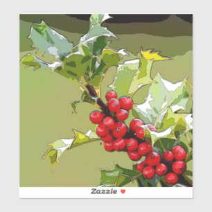 Sticker Holly Berries 005