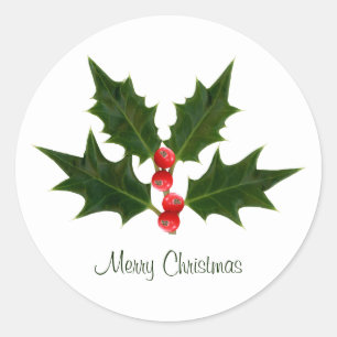 Sticker Holly Christmas Joyeux Noël