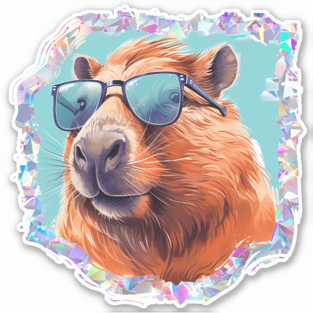 Sticker Holographique Capybara (Devant)