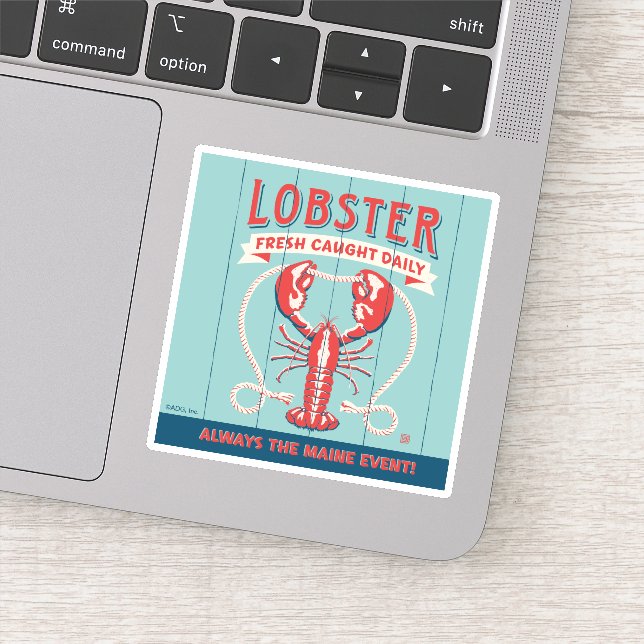 Sticker Homard frais pris tous les jours | Maine (Détail)