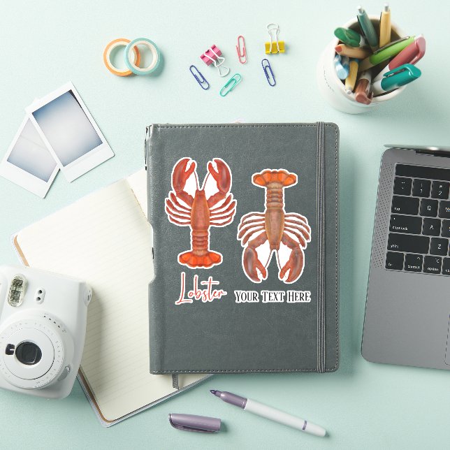 Sticker Homard rouge mignon Personnalisé Océan Nautique (Couverture iPad)