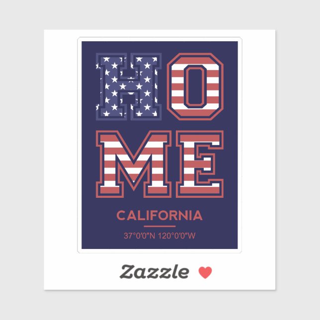 Sticker Home California (Feuille)