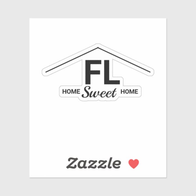 Sticker Home Sweet Home Noir Blanc (Feuille)