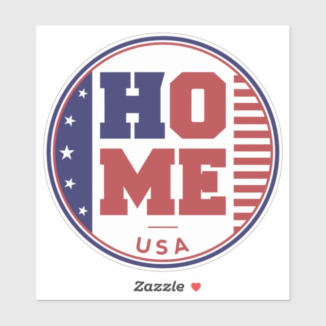 STICKER HOME USA (Feuille)