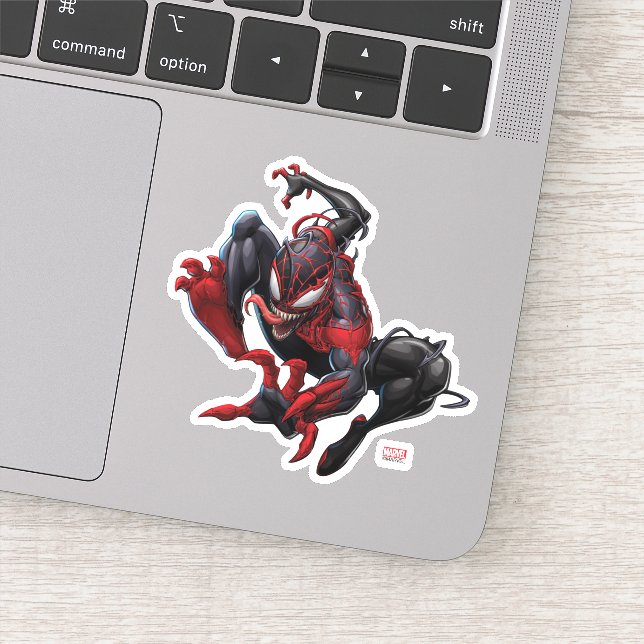 Sticker Homme-araignée Venomisé Miles Morales (Détail)