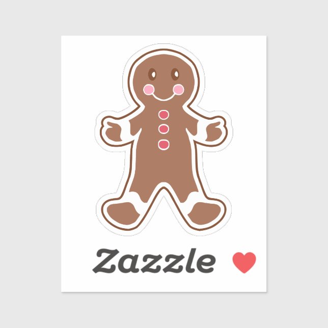 Sticker Homme en pain d'épices (Feuille)