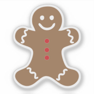 Sticker Homme en pain d'épices transparent