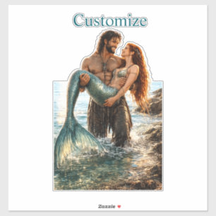 Sticker Homme et sirène Thunder_Cove