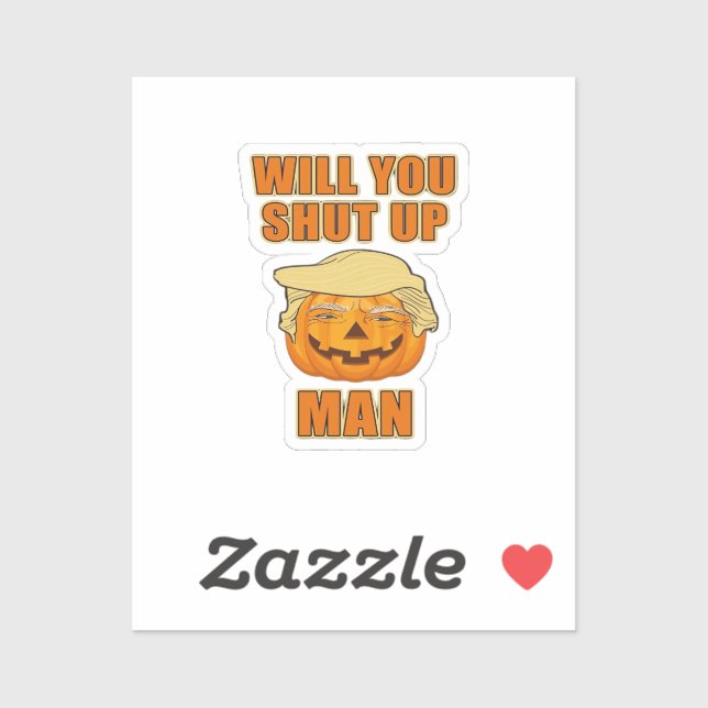 Sticker Homme, Trumpkin Halloween (Feuille)