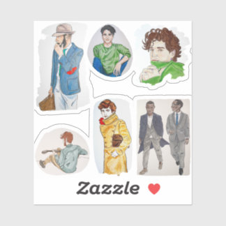 Sticker Hommes Illustrés