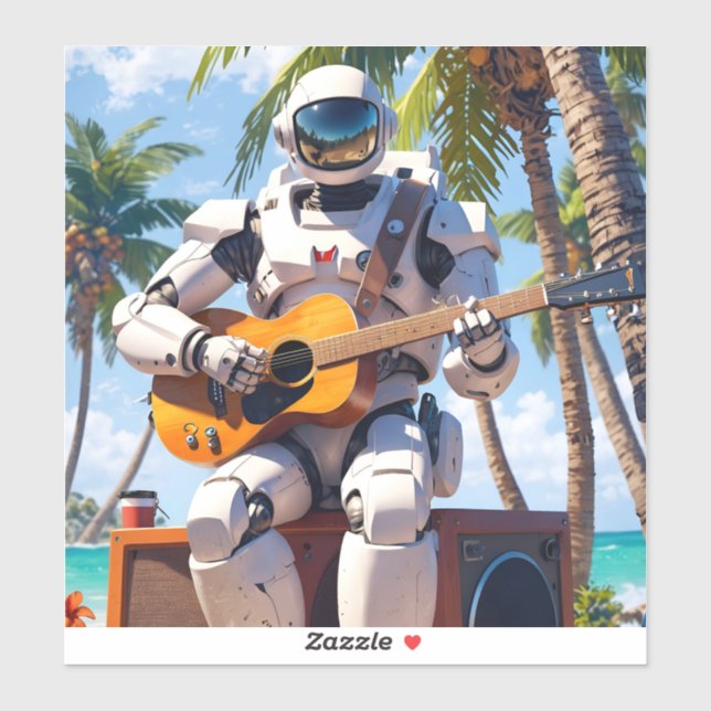 Sticker Honda asimo nasa robonaut automate jouant gui... (Feuille)