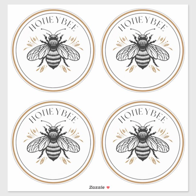 Sticker Honey Bee (Feuille)