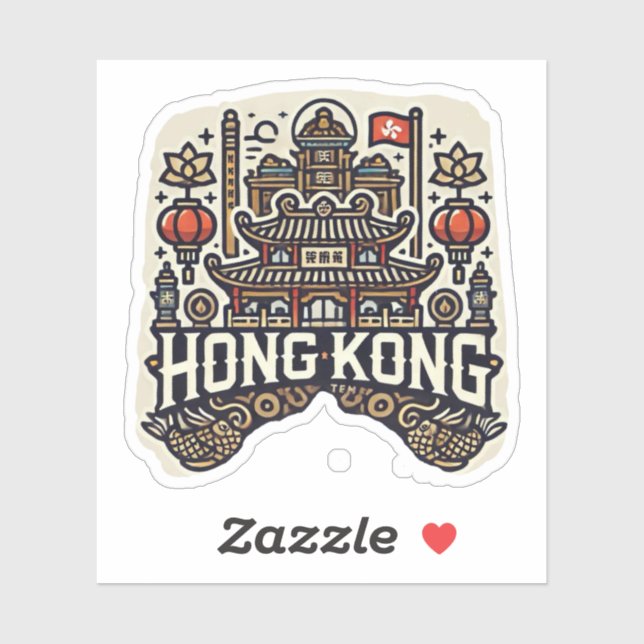 Sticker Hong Kong (Feuille)