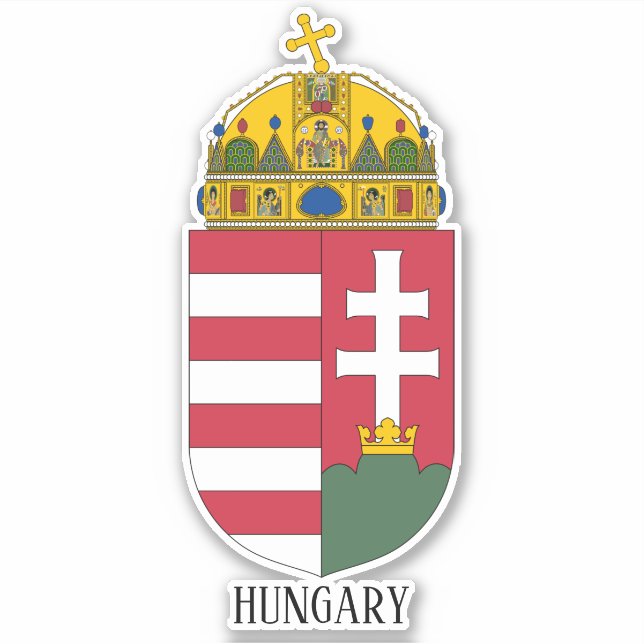 Sticker Hongrie Manteau National Patriotique (Devant)