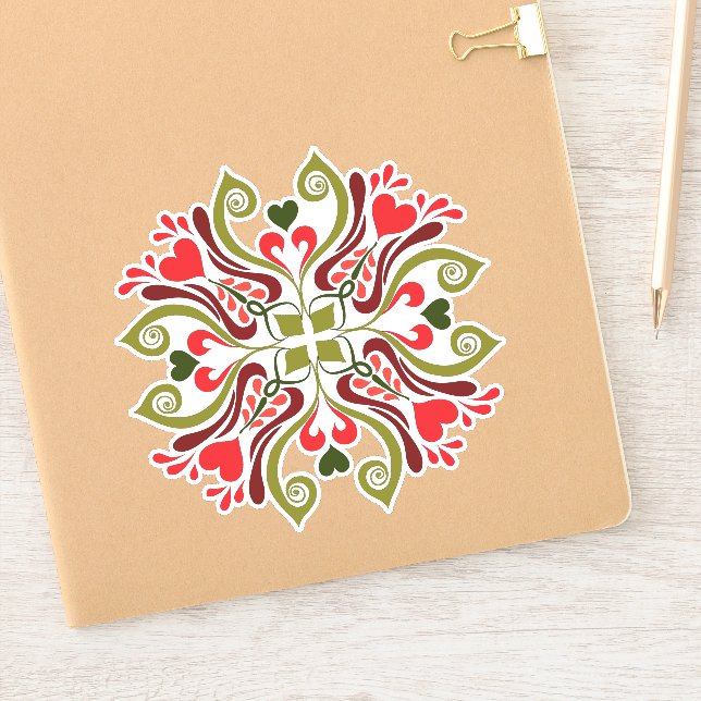 Sticker Hongrois Floral Folk Motif (Carnet)