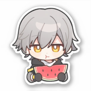 Sticker Honkai Star Rail Chibi Caelus Watermelon
