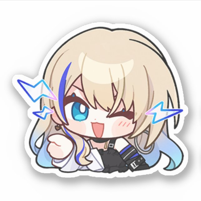 Sticker Honkai Star Rail Chibi Serval (Devant)