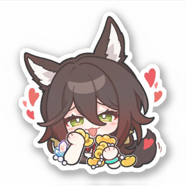 Sticker Honkai Star Rail Chibi Tingyun (Devant)