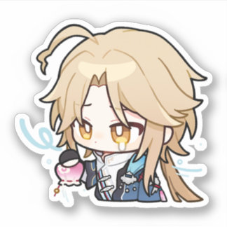 Sticker Honkai Star Rail Chibi Yanqing Pas d'argent Sticke