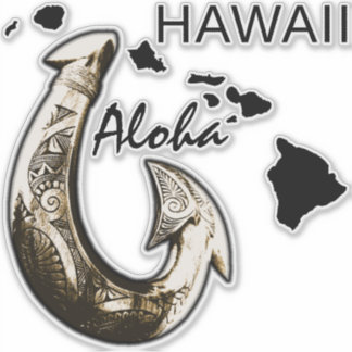 Sticker Hook tribal Hawaii - ALOHA HAWAII