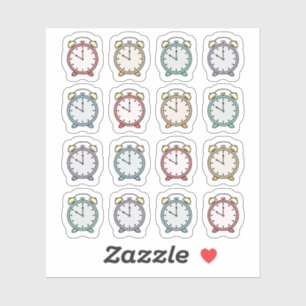 Sticker Horloge d'alarme Rappel Calendrier Bujo Planner