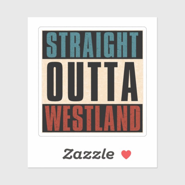 Sticker Hors droit Westland Michigan MI (Feuille)