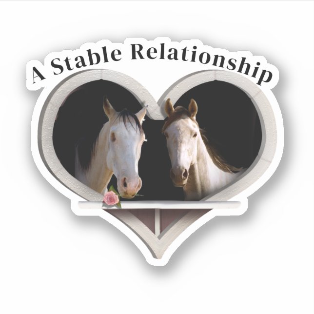 Sticker Horse Lovers Valentine's Day (Devant)