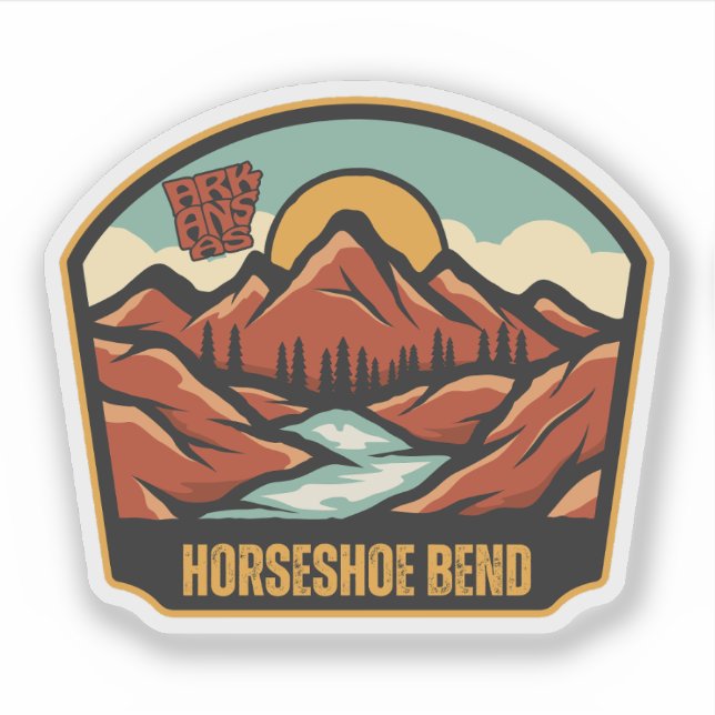 Sticker Horseshoe Bend, Arkansas (Devant)
