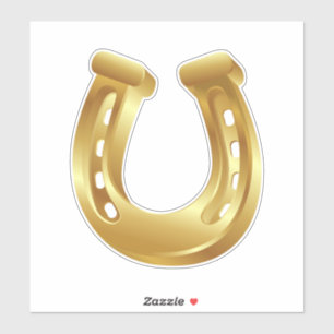 Sticker Horseshoe doré