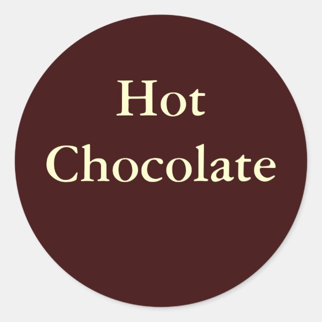 Sticker "Hot Chocolate" - Simple et élégant (Devant)