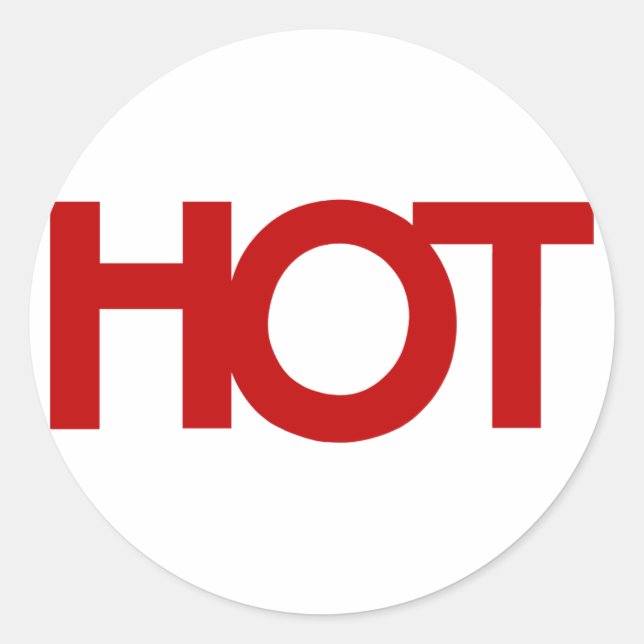 Sticker HOT rouge (Devant)