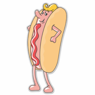 STICKER HOTDOG AMUSANT STYLE DIE CUT GROS BÂTIMENTS DECAL
