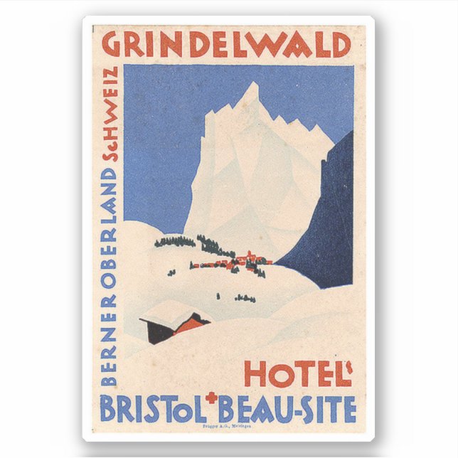 Sticker Hôtel Grindelwald Bristol Beau-Site (Devant)