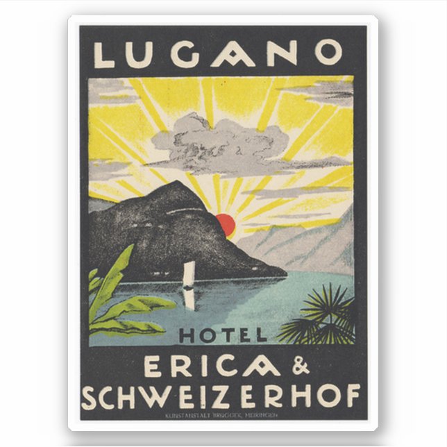 Sticker Hotel Lugano Italie (Devant)