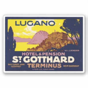 Sticker Hotel & Pension St. Gotthard Lugano