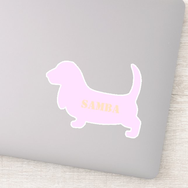 Sticker Hound Basset personnalisé (Détail)
