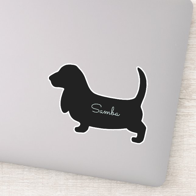 Sticker Hound Basset personnalisé (Détail)